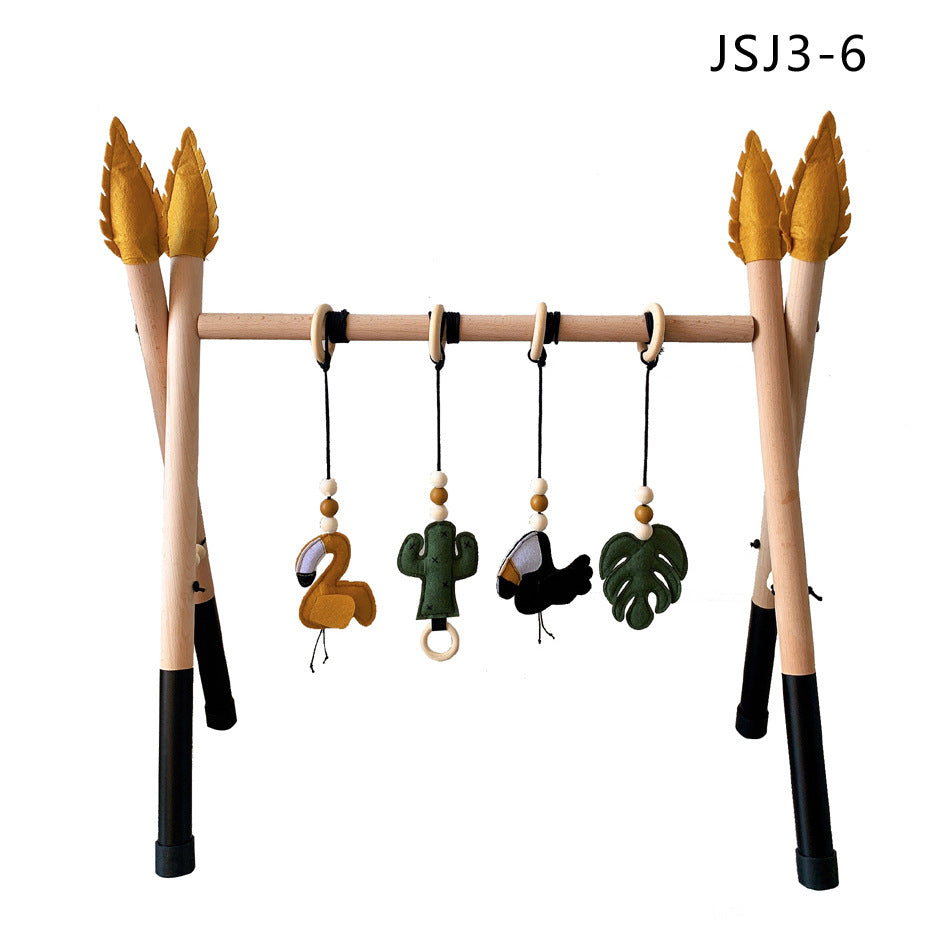 🌈 Children’s Wooden Fitness Frame & Activity Play Gym