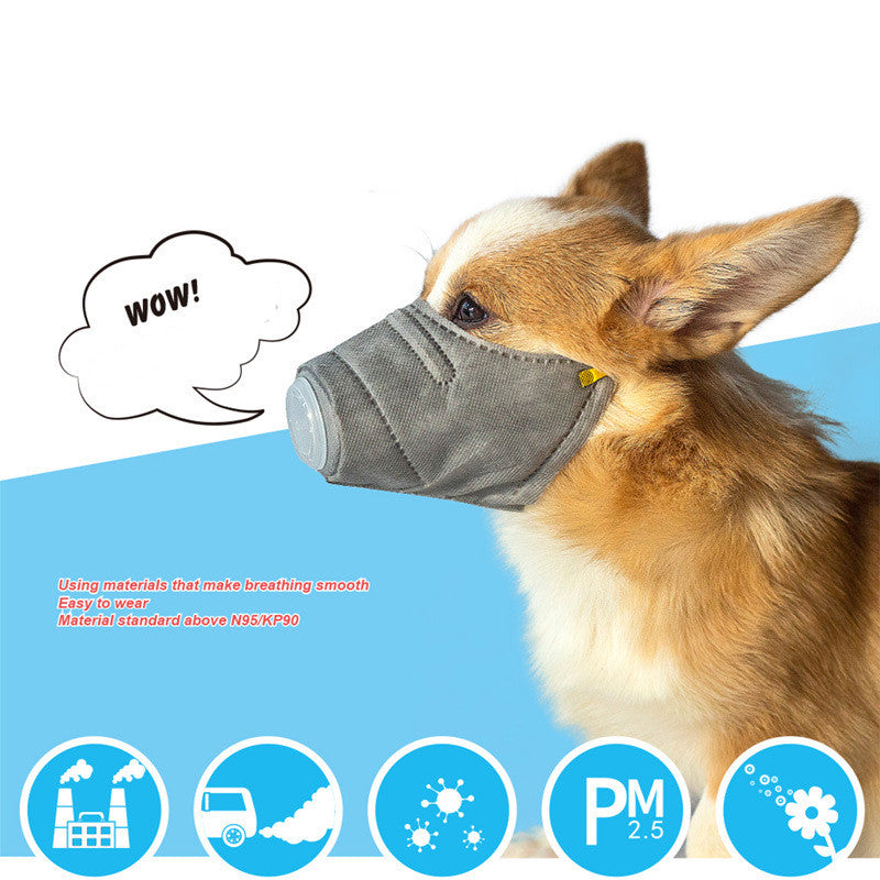 Dogs Anti-fog Haze Masks Anti Dust Gas Pollution Muzzle Dog Soft Face Cotton Mouth Mask -pack of 3