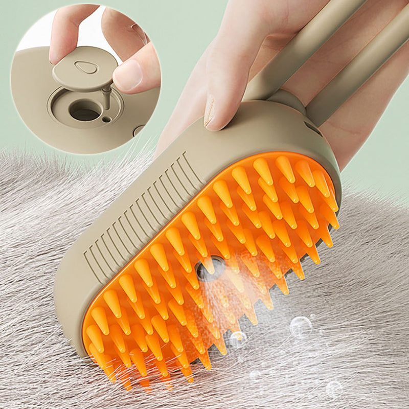 Cat  Hair/Steam Brush Steamy Dog Brush 3 In 1 Electric Spray