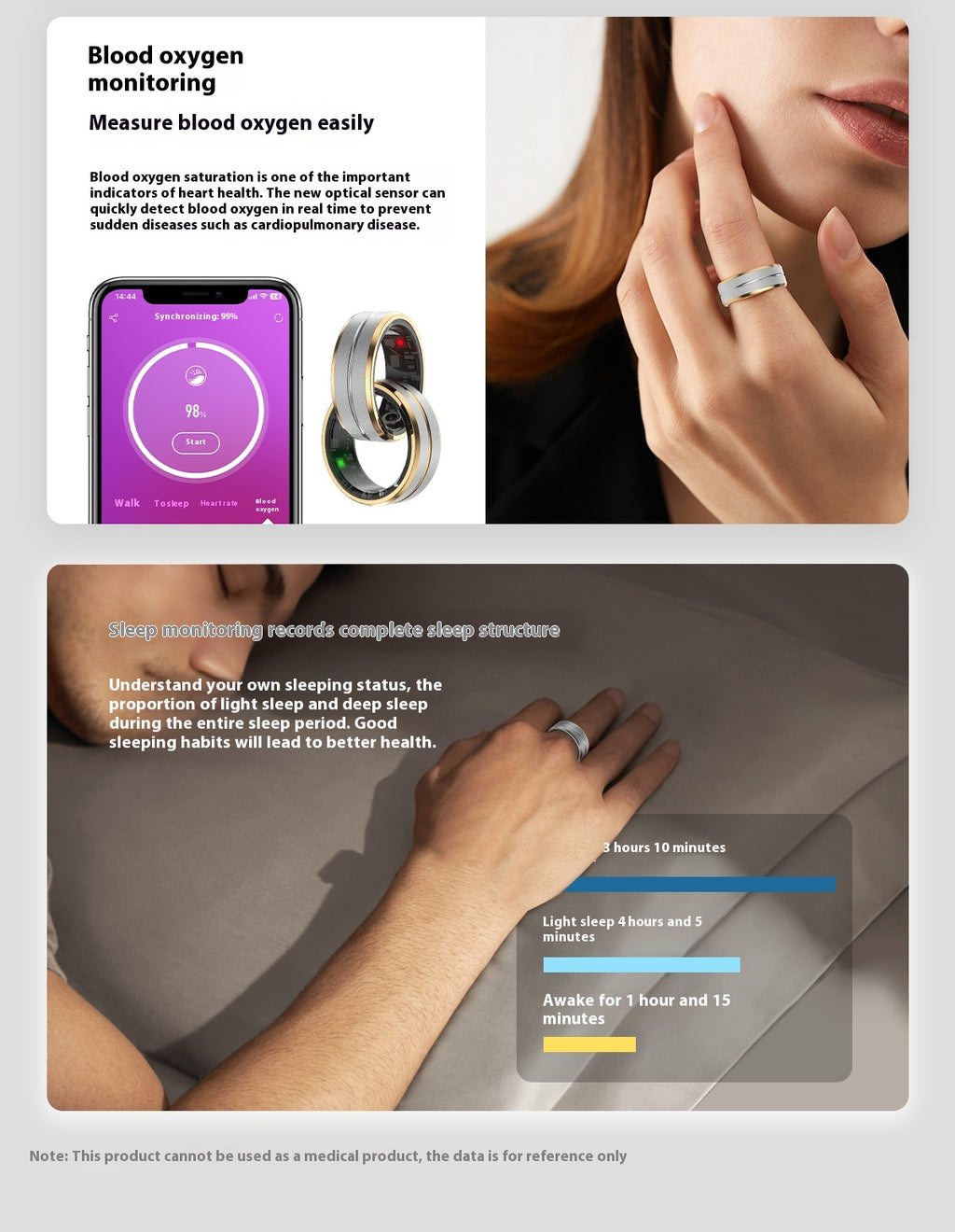 Smart Ring For Men and Women- IP68 Waterproof