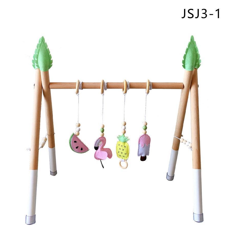 🌈 Children’s Wooden Fitness Frame & Activity Play Gym