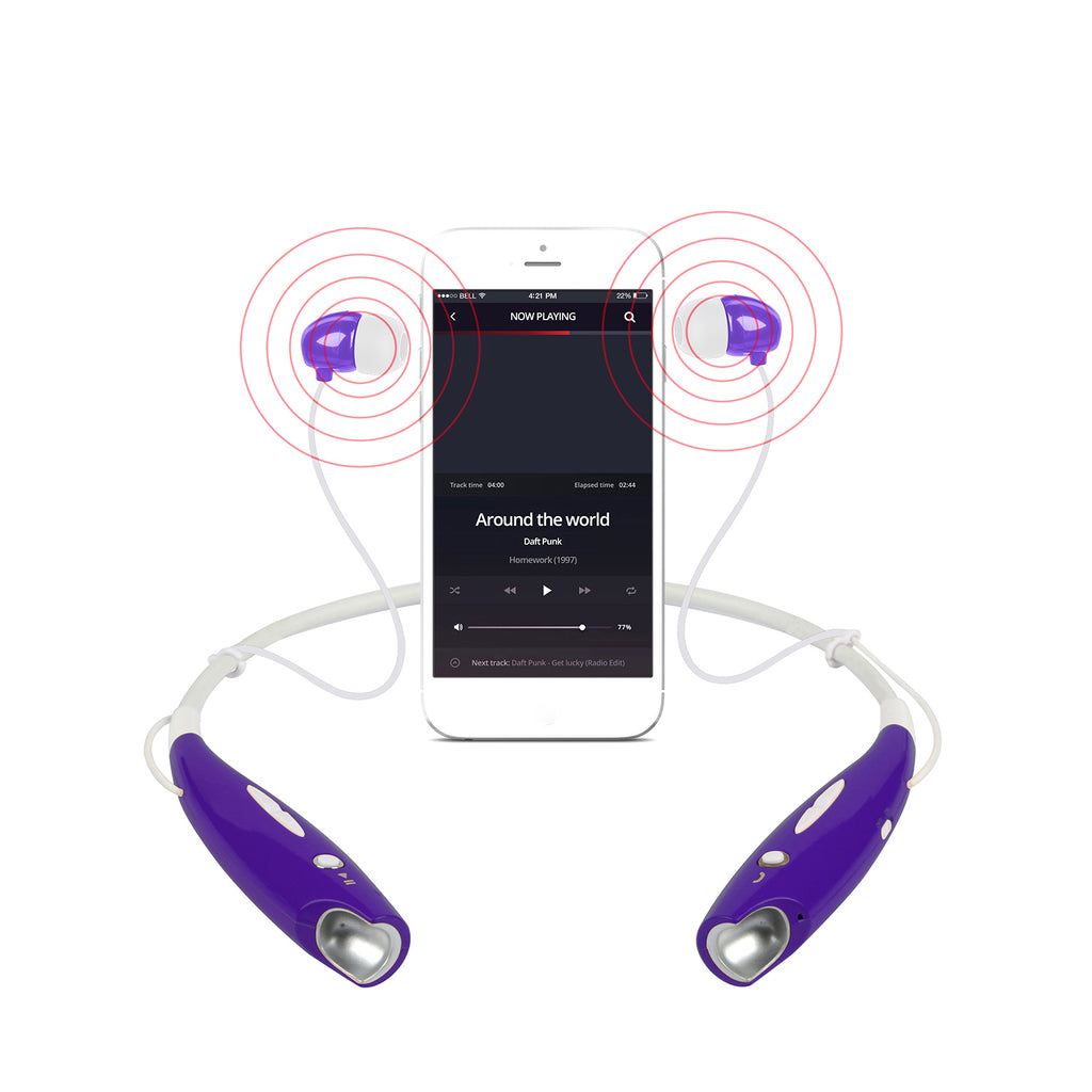 Wireless Stereo Headsets Sport Neckband Headphones In-ear Magnetic IPX4 Waterproof Earbuds With Built-in Mic Call Vibrate Alert Number Broadcast Running Gym