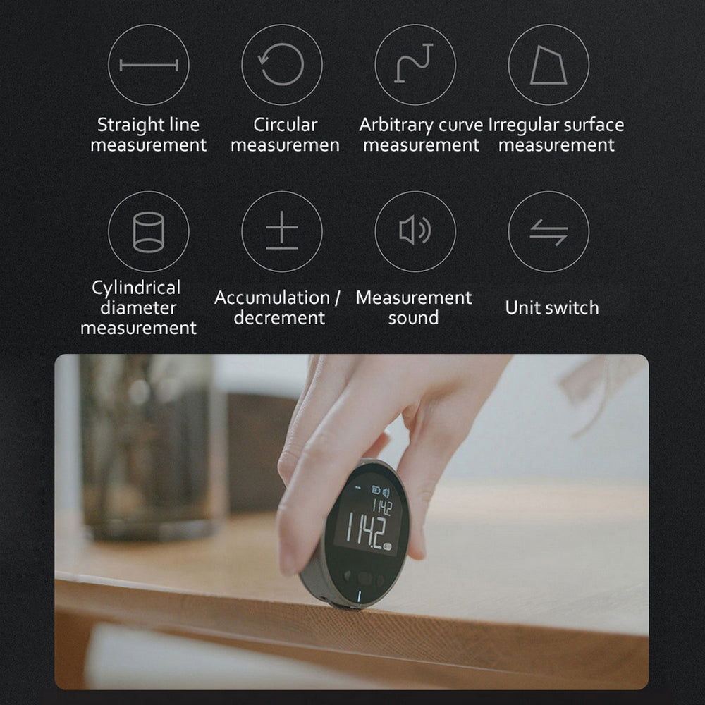 Smart Digital Rolling Ruler – Pocket Electronic Measuring Tool for DIY, Home & Crafts