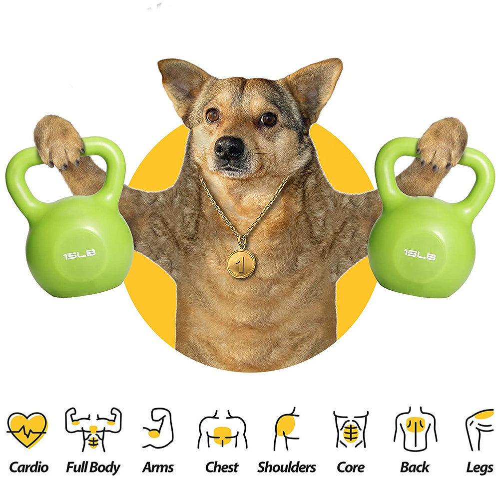 10lbs Kettlebell Set, Strength Training Kettlebells Weight Set For Men and Women, Vinyl Coated Kettle Bell For Home Gym Workout Weight Lifting Equipment, Comfortable Grip Wide Handle Weights