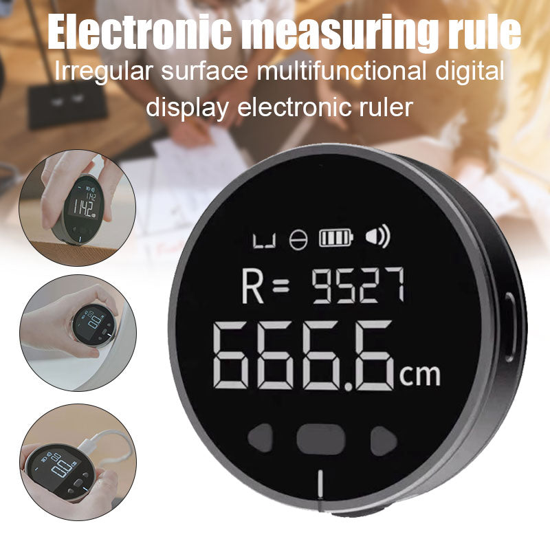 Smart Digital Rolling Ruler – Pocket Electronic Measuring Tool for DIY, Home & Crafts