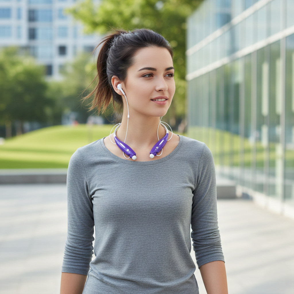 Wireless Stereo Headsets Sport Neckband Headphones In-ear Magnetic IPX4 Waterproof Earbuds With Built-in Mic Call Vibrate Alert Number Broadcast Running Gym