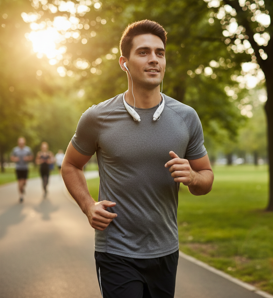 Wireless Stereo Headsets Sport Neckband Headphones In-ear Magnetic IPX4 Waterproof Earbuds With Built-in Mic Call Vibrate Alert Number Broadcast Running Gym