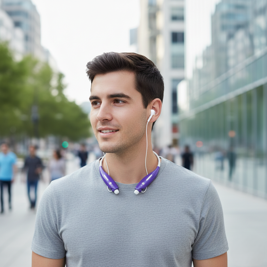 Wireless Stereo Headsets Sport Neckband Headphones In-ear Magnetic IPX4 Waterproof Earbuds With Built-in Mic Call Vibrate Alert Number Broadcast Running Gym