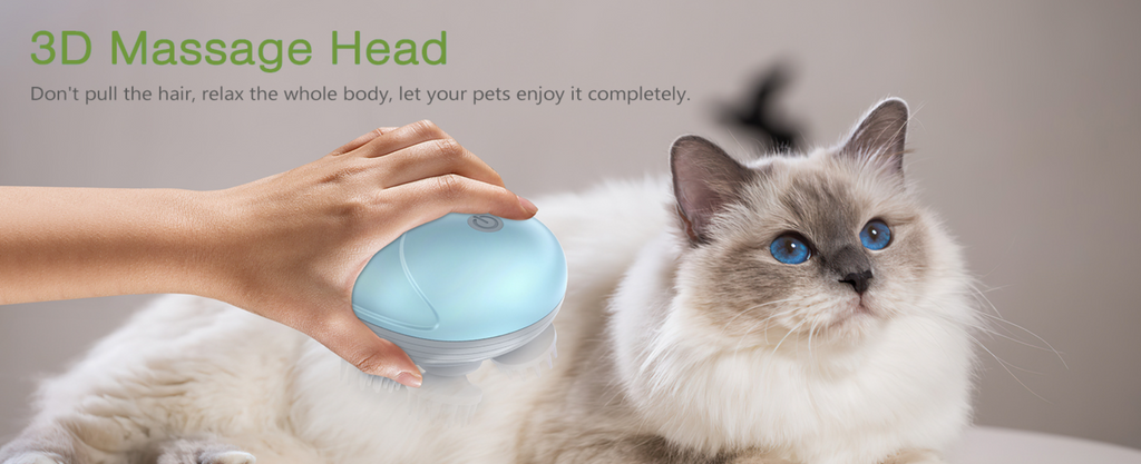 Electric Cat Massager Head Back Scratcher For Relieving Tension Pet Massage Tool Shoulder Neck Deep Tissue Head Scalp Massager