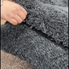 Foldable Human Size Dog Bed With Pillow Blanket