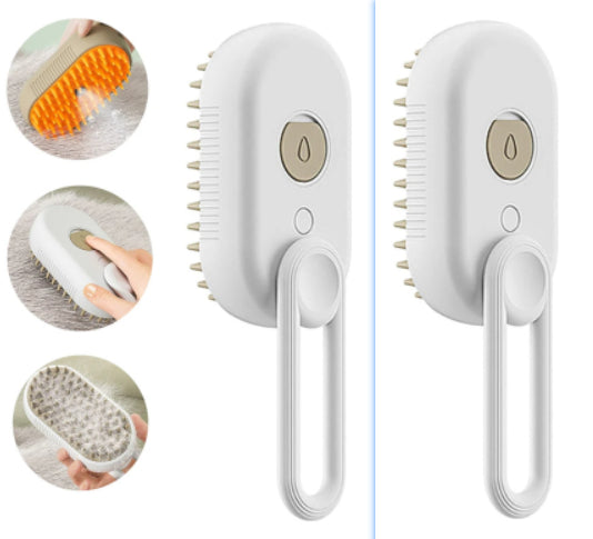 Cat  Hair/Steam Brush Steamy Dog Brush 3 In 1 Electric Spray